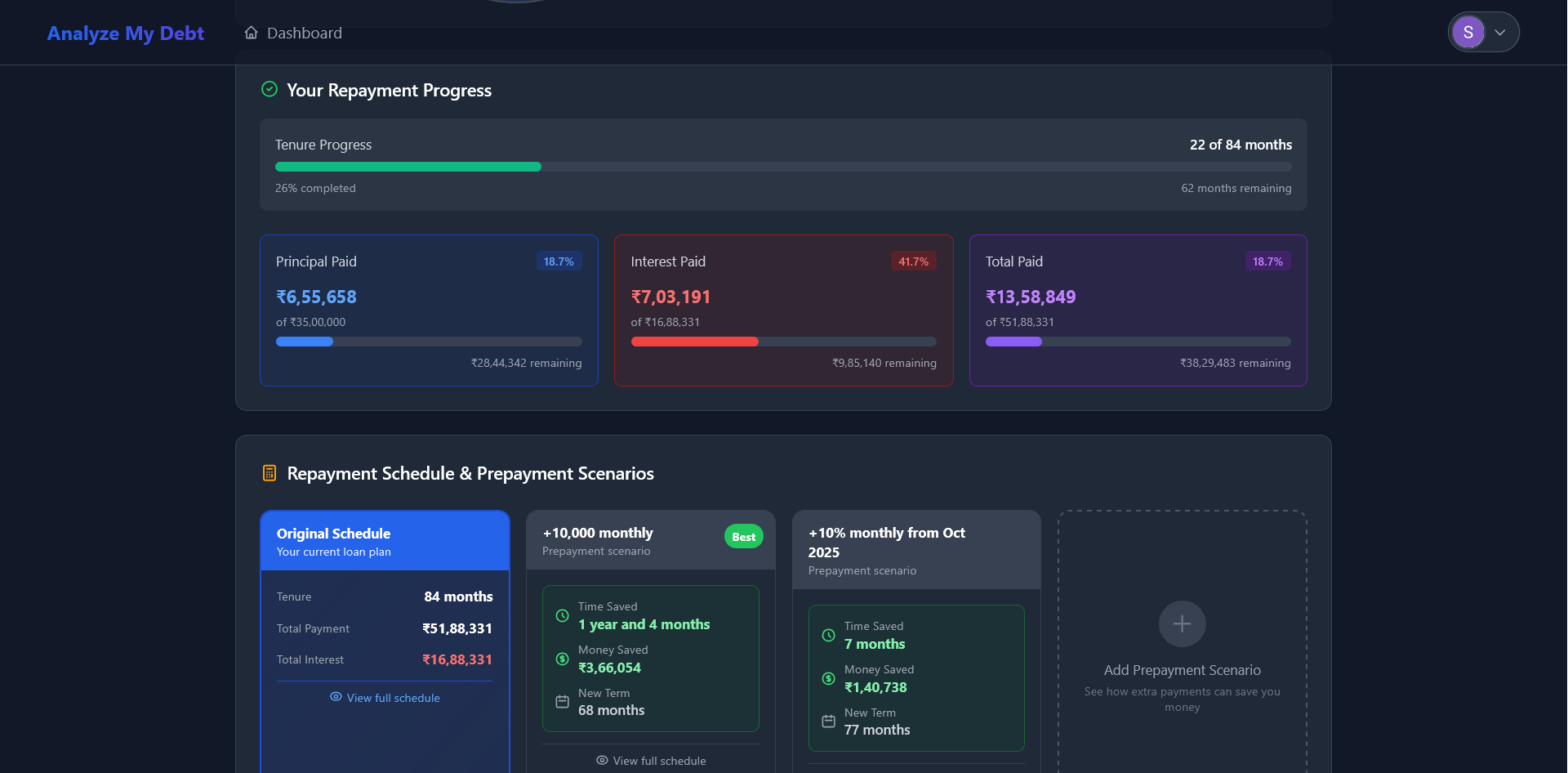 Progress Tracking - Dark Theme